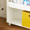 SoBuy KMB69-W Bibliothèque pour Enfant, Étagère à Livres, Étagère à Jouets à 3 Niveaux avec 2 Boîtes de Rangement