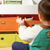 SoBuy KMB75-K-W Ensemble Table Enfant avec 2 Chaises, Table de Dessin, Table Réversible à Double Face avec Tableau Noir, 4 Boîtes de Rangement