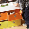 SoBuy KMB75-K-W Ensemble Table Enfant avec 2 Chaises, Table de Dessin, Table Réversible à Double Face avec Tableau Noir, 4 Boîtes de Rangement
