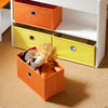 SoBuy KMB75-K-W Ensemble Table Enfant avec 2 Chaises, Table de Dessin, Table Réversible à Double Face avec Tableau Noir, 4 Boîtes de Rangement