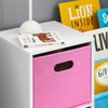 SoBuy KMB76-F Bibliothèque pour Enfants, Organisateur Jouets et Livres pour Enfants avec 2 Paniers, 5 Étagères et 1 Compartiment
