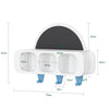 SoBuy KMB86-W Étagères de Rangement Suspendue Chambre d’Enfant, Étagère Murale pour Enfant avec 1 Tableau Noir en Demi-lune