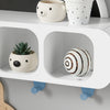 SoBuy KMB86-W Étagères de Rangement Suspendue Chambre d’Enfant, Étagère Murale pour Enfant avec 1 Tableau Noir en Demi-lune
