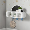 SoBuy KMB86-W Étagères de Rangement Suspendue Chambre d’Enfant, Étagère Murale pour Enfant avec 1 Tableau Noir en Demi-lune