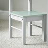 SoBuy KMB88-HG Ensemble Table Enfant avec 2 Chaises Enfants, Bureau Enfant avec 2 étagères à Livres latérales, Gris Clair et Vert Clair