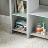 SoBuy KMB89-HG Bibliothèque pour Enfant, Banc Étagère de Rangement pour Jouets et Livres, Étagère à Livres pour Garçon Fille, 5 Compartiments