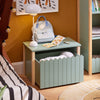 SoBuy KMB96-GR Coffre à Jouet pour Enfants Table de Chevet pour Chambre d’Enfant avec 1 Tiroir à roulettes