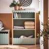 SoBuy KMB97-GR Bibliothèque Enfant Étagère de Rangement Jouets pour Enfants Étagère à Livres, 3 Compartiments Ouverts