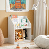 SoBuy KMB98-W Bibliothèque Enfants Étagère à Livres avec Porte Coulissante, Étagère pour Jouets