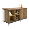 SoBuy KNL01-F Îlot de Cuisine, Meuble de Rangement Multifonction, Buffet avec Plan de Travail de 170 cm, Meuble de Cuisine, Armoire Bar pour Salon, Buffet Salon, Marron Vintage 170 x 60 x 89 cm
