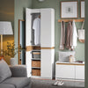 SoBuy KSB01-W Armoire Chambre Dressing Penderie – Armoire de Rangement à 2 Portes avec Tringle et 5 Compartiments – Meuble Haut Gain de Place pour Entrée, Salon ou Chambre – Blanc 61x30x192cm