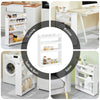 SoBuy NSR01-W Chariot Slim de Rangement à 4 Roues, Étagère Salvaspazio à 4 Niveaux avec Barres Anti-Chute, Unité de Rangement Compacte pour Cuisine, Salle de Bain, Produits de Beauté 60 x 18 x 82 cm