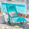 SoBuy OGS28-HB Chaise Longue Transat de Jardin Bascule avec Appui-tête Réglable et Pochette latérale