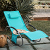SoBuy OGS28-HB Chaise Longue Transat de Jardin Bascule avec Appui-tête Réglable et Pochette latérale