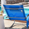 SoBuy OGS28-KBx2 Lot de 2 Chaise Longue Transat de Jardin Bascule avec Appui-tête Réglable et Pochette latérale