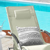 SoBuy OGS28-MI Chaise Longue Transat de Jardin Bascule avec Appui-tête Réglable et Pochette latérale