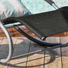 SoBuy OGS28-SCH Chaise Longue Transat de Jardin Bascule avec Appui-tête Réglable et Pochette latérale