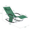 SoBuy OGS28-WD Chaise Longue Transat de Jardin Bascule avec Appui-tête Réglable et Pochette latérale