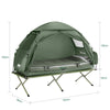 SoBuy OGS32-GR Tente de Camping Pliable 4 en 1avec Toit, Sac de Couchage, Matelas Gonflable, 1 Personne, Vert