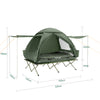 SoBuy OGS32-L-GR Tente de Camping 4 en 1 Pliable Lit Surélevé, Toit, Sac de Couchage, Matelas Gonflable -2 Personnes - Idéal pour Randonnée, Festival et Plein Air