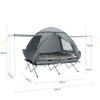 SoBuy OGS32-L-HG Tente de Camping Pliable 4 en 1avec Toit, Sac de Couchage, Matelas Gonflable, 2 Personnes, Gris