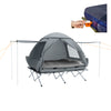 SoBuy OGS32-L-HG Tente de Camping Pliable 4 en 1avec Toit, Sac de Couchage, Matelas Gonflable, 2 Personnes, Gris