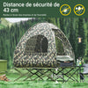 SoBuy OGS32-L-TN Tente de Camping 4 en 1 Pliable Lit Surélevé, Toit, Sac de Couchage, Matelas Gonflable -2 Personnes - Idéal pour Randonnée, Festival et Plein Air, L325xP145xH188 cm