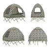 SoBuy OGS32-L-TN Tente de Camping 4 en 1 Pliable Lit Surélevé, Toit, Sac de Couchage, Matelas Gonflable -2 Personnes - Idéal pour Randonnée, Festival et Plein Air, L325xP145xH188 cm