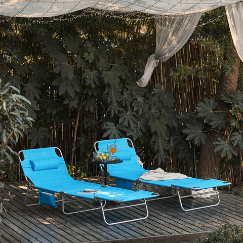 SoBuy OGS35-B Chaise Longue Bain de soleil Transat de Jardin Pliant,réglable