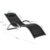 SoBuy OGS38-SCH Chaise Longue Transat de Jardin Bascule avec Appui-tête