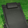 SoBuy OGS38-SCH Chaise Longue Transat de Jardin Bascule avec Appui-tête