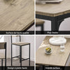 SoBuy OGT03-N Ensemble Table Haute de Cuisine 87 cm avec 2 tabourets de Bar – Meuble Bar Compact Mange Debout pour Petit Espace, Balcon, Salon ou Cuisine – Style Industriel Bois et métal