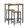 SoBuy OGT10-PF Lot Table et 2 Tabourets Ensemble Table de Bar Bistrot + 2 Chaises de Bar avec Repose-Pieds Table Haute Cuisine