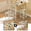 SoBuy OGT11-WN Set de 1 Table + 4 Tabourets Ensemble Table de Bar Bistrot + 4 Tabourets avec Repose-Pieds Table Haute Cuisine