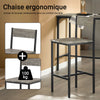 SoBuy OGT14-N Set de 1 Table + 4 Tabourets, Ensemble Table de Bar Bistrot + 4 Tabourets, Table Mange-Debout, Table Haute Cuisine, pour Salle à Manger, Cuisine, Salon, Blacon, Naturel