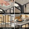 SoBuy OGT14-N Set de 1 Table + 4 Tabourets, Ensemble Table de Bar Bistrot + 4 Tabourets, Table Mange-Debout, Table Haute Cuisine, pour Salle à Manger, Cuisine, Salon, Blacon, Naturel