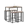 SoBuy OGT15-N Ensemble 1 Table de Bar Bistrot + 4 Tabourets de Bar