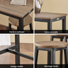 SoBuy OGT22-SCH Set de Table + 4 Tabourets de Bar Avec Repose-Pieds - Ensemble Table Haute de Cuisine Mange-Debout (Noir)