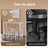 SoBuy OGT22-WN Set de Table + 4 Tabourets Ensemble Table de Bar Bistrot + 4 Tabourets de Bar avec Repose-Pieds