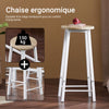 SoBuy OGT22-WN Set de Table + 4 Tabourets Ensemble Table de Bar Bistrot + 4 Tabourets de Bar avec Repose-Pieds
