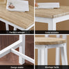 SoBuy OGT22-WN Set de Table + 4 Tabourets Ensemble Table de Bar Bistrot + 4 Tabourets de Bar avec Repose-Pieds