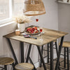 SoBuy OGT24-N Set de 1 Table + 4 Chaises Ensemble Table de Bar bistrot + 4 tabourets Table Mange-Debout Table Haute Cuisine Table à Manger