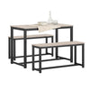 SoBuy OGT25-HN Ensemble Table à Manger et 2 Bancs, Set de 3 Pièces, Ensemble de Table de Cuisine avec 2 Bancs
