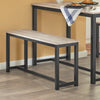 SoBuy OGT25-HN Ensemble Table à Manger et 2 Bancs, Set de 3 Pièces, Ensemble de Table de Cuisine avec 2 Bancs