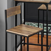 SoBuy OGT27-N Ensemble Table Haute Mange Debout Cuisine avec 2 Tabourets, Table de Bar Haute, Mange Debout avec Tabouret, Table Bar Cuisine, Table Haute Exterieur, MDF & Métal, Bois