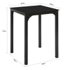 SoBuy OGT38-K-SCH Table à Manger Carrée Noire, 60 x 60 x 75 cm-Plateau en Verre Forme Carrée Pieds en Acier Robuste