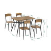 SoBuy OGT49-F Ensemble de Table à manger et 4 Chaises Table de Cuisine Set de 5 Pièces Cadre en Acier Table
