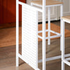 SoBuy OGT51-WN Ensemble Table et 2 Tabourets, Table Cuisine avec 3 Étagères Latérales, Table Haute Mange-Debout