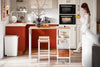 SoBuy OGT51-WN Ensemble Table et 2 Tabourets, Table Cuisine avec 3 Étagères Latérales, Table Haute Mange-Debout