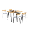 SoBuy OGT52-N Ensemble de Table à Manger 5 Pièces avec Chaises Confortables, Ensemble Table et Chaises 4, Table de Cuisine Compacte pour Petits Espaces, Idéale pour Salle à Manger, Cuisine, Salon